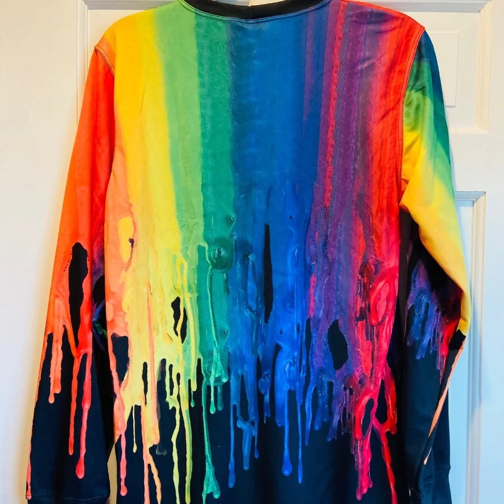 Just For Kix Alexandra Collection Paint Drip Long Sleeve Tee Youth 14-16